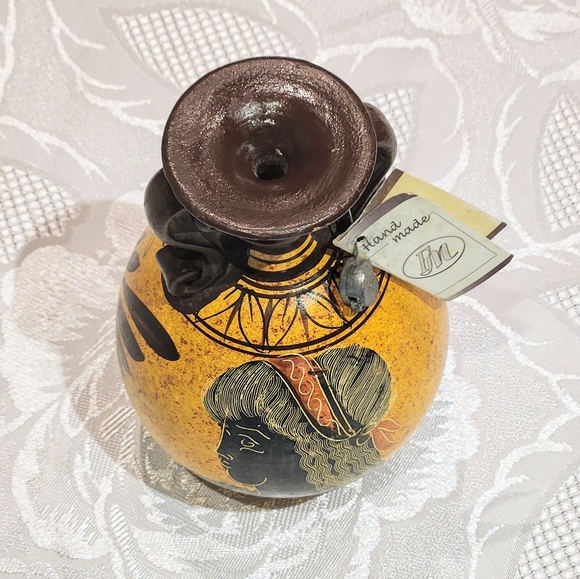 Greek Goddess 5.5 art pottery jug museum Copy 400 BC - Picture 12 of 13